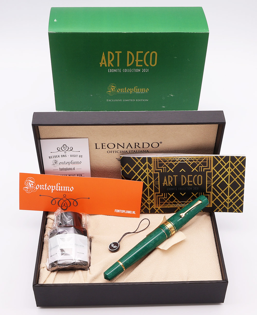 Leonardo Momento Zero Grande LE Art Deco Fountain Pen - Green